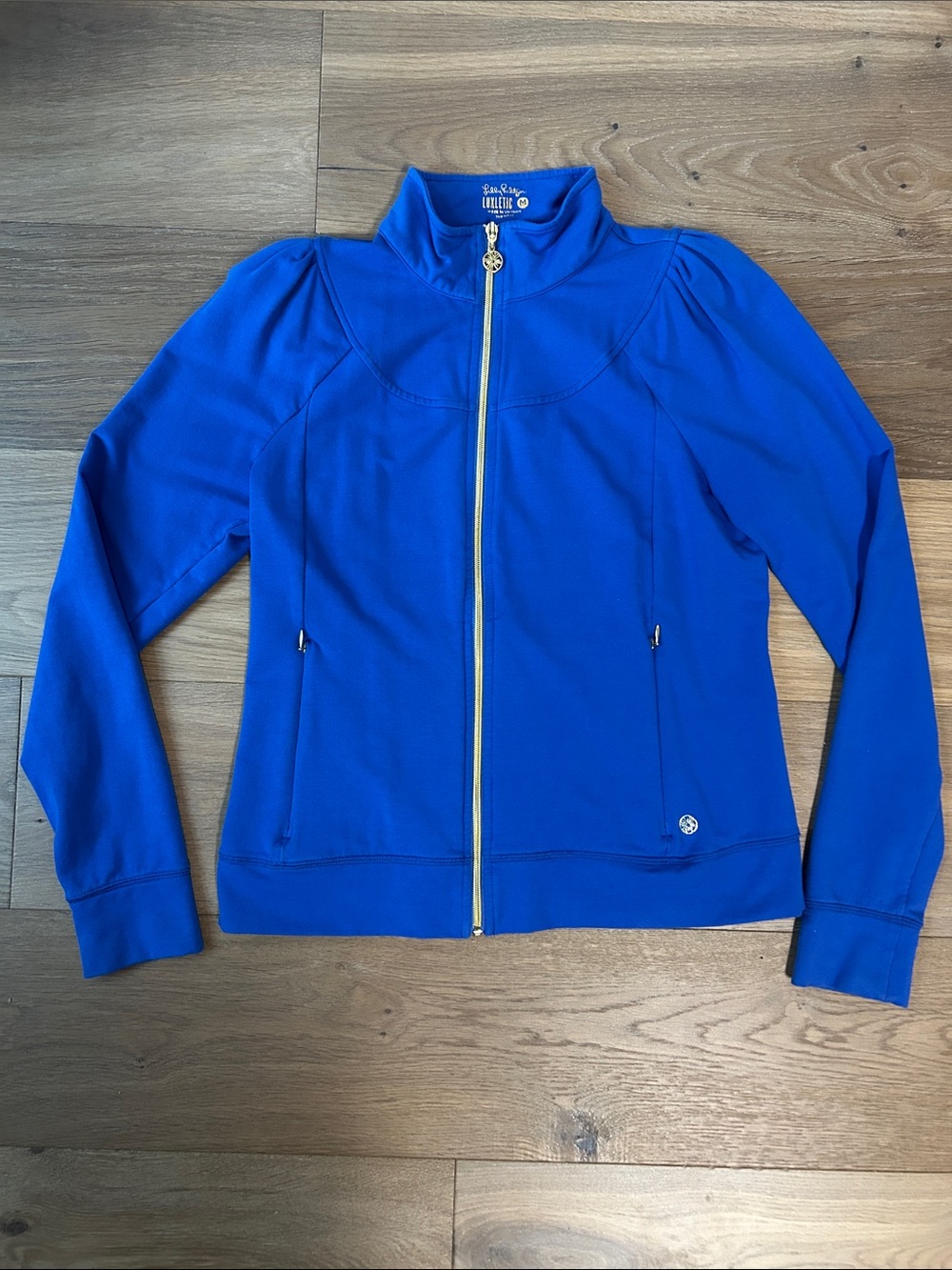 Lilly Pulitzer Cobalt Blue Zip-Front Jacket Size M